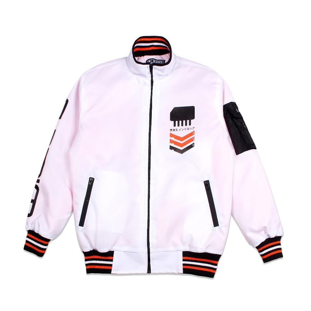 Jaket Pria Keren Jacket Pria Bomber Putih White Arcee