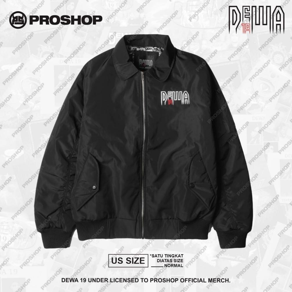 Jaket Pria Keren Proshop Dewa 19 Sayap Bomber Jacket Hitam