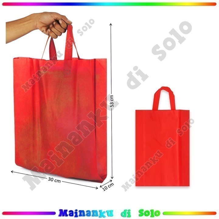 [Mainanku] Tas Goodie Bag Polos Tali Press 30X40X10 cm