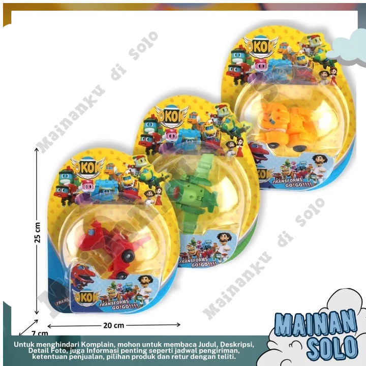 [Mainanku] Mainan Robot Deform Karakter Gogo Dino Okok Transforms Go