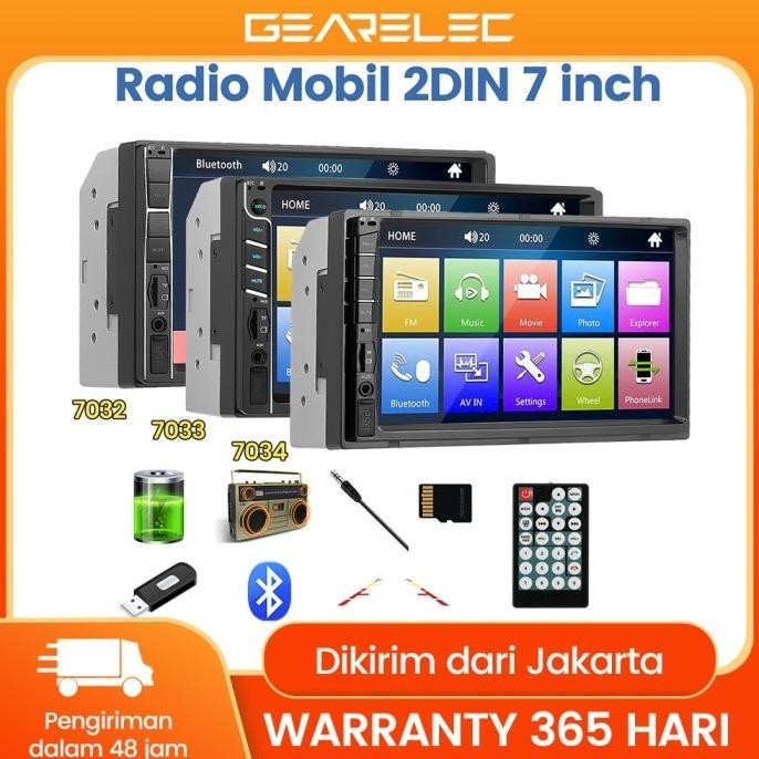 Mobil Head Unit Player Double Din Mp5 Multimedia Player Layar 7 Inch