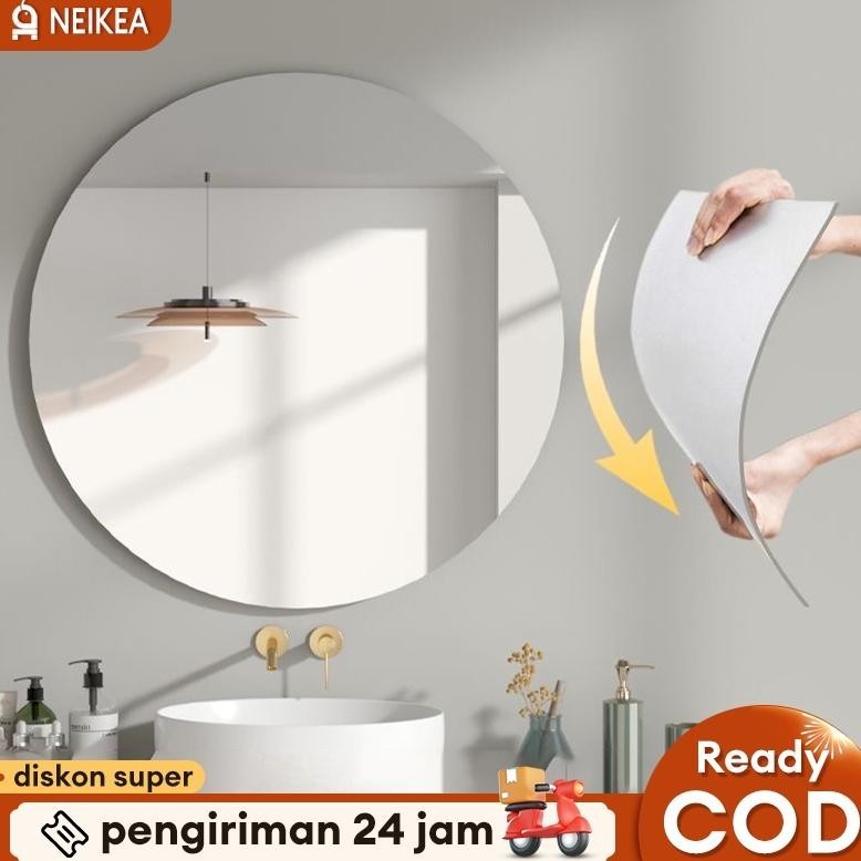 Cermin Aesthetic Diameter Cermin Bulat Cermin Dinding Cermin Gantung Cermin Bulat Aesthetic