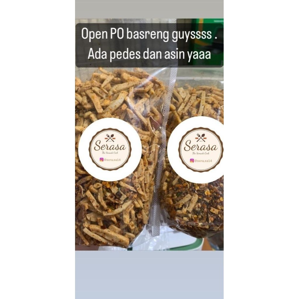 

Basreng Pedas Asin Daun Jeruk