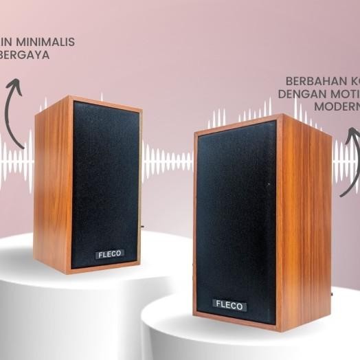 Speaker Komputer Kayu Bass Fleco F-530 F 530