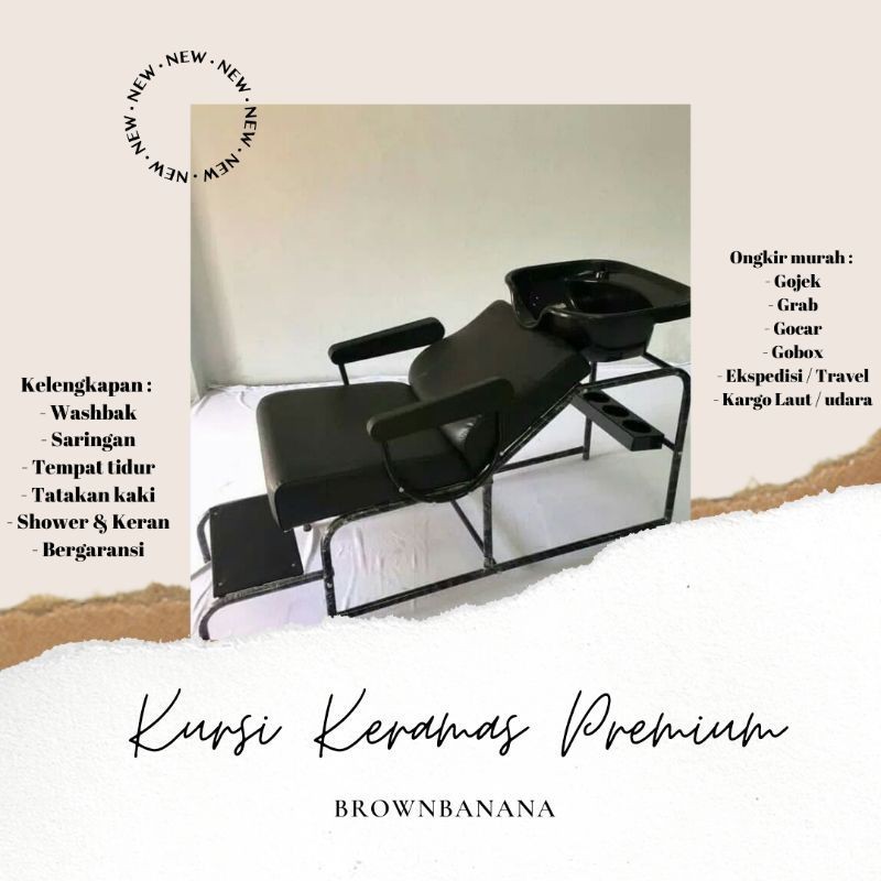 Originial Washbak Kursi Keramas Besi Salon Barbershop Asli