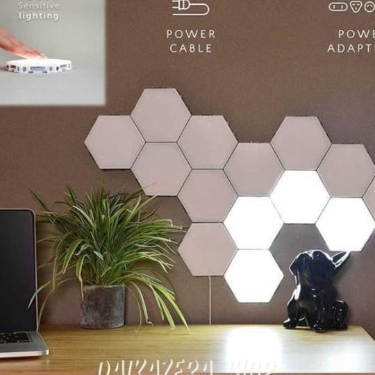 Lampu Dekorasi Interior Dinding Quantum Led Hexagon Touch Screen