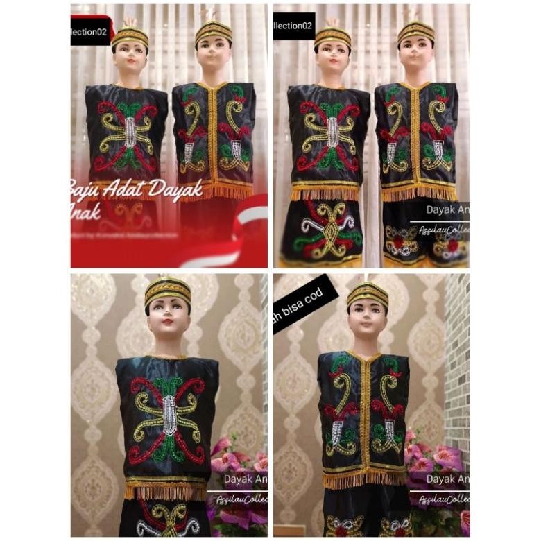 Er-6 Baju Adat Dayak Anak//Baju Adat Kalimantan Timur Ukuran Anak-Anak Pria/Wanita Promo
