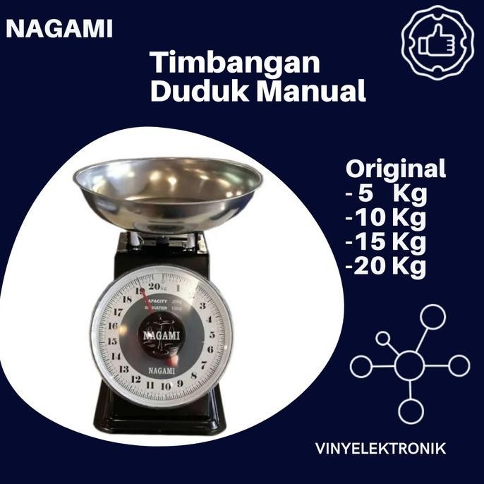 Timbangan Duduk Jarum Nagami 5Kg, 10Kg, 15Kg, 20Kg Original Bergaransi