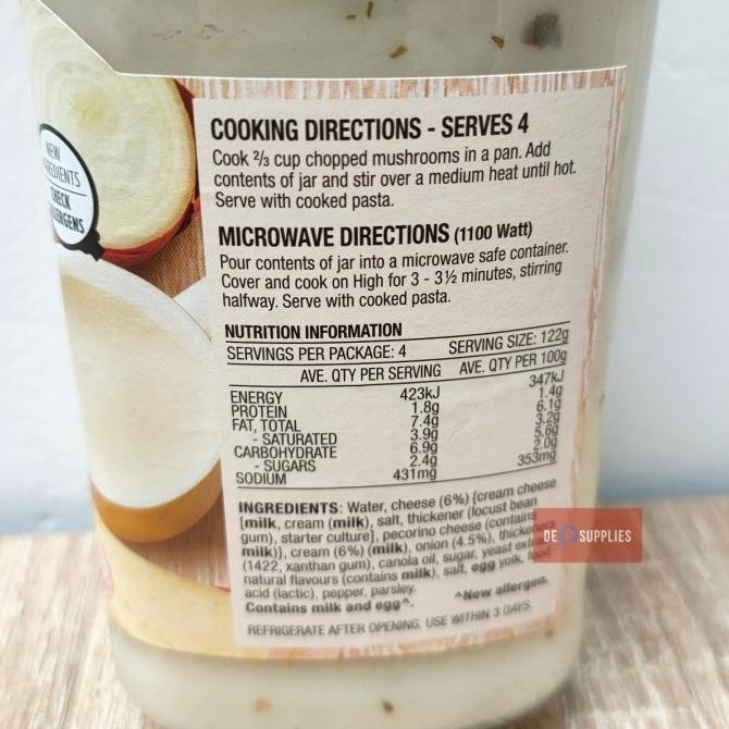 

Leggos Carbonara Pasta Sauce 490gr - Saus Pasta Leggo's Karbonara AUS GBM