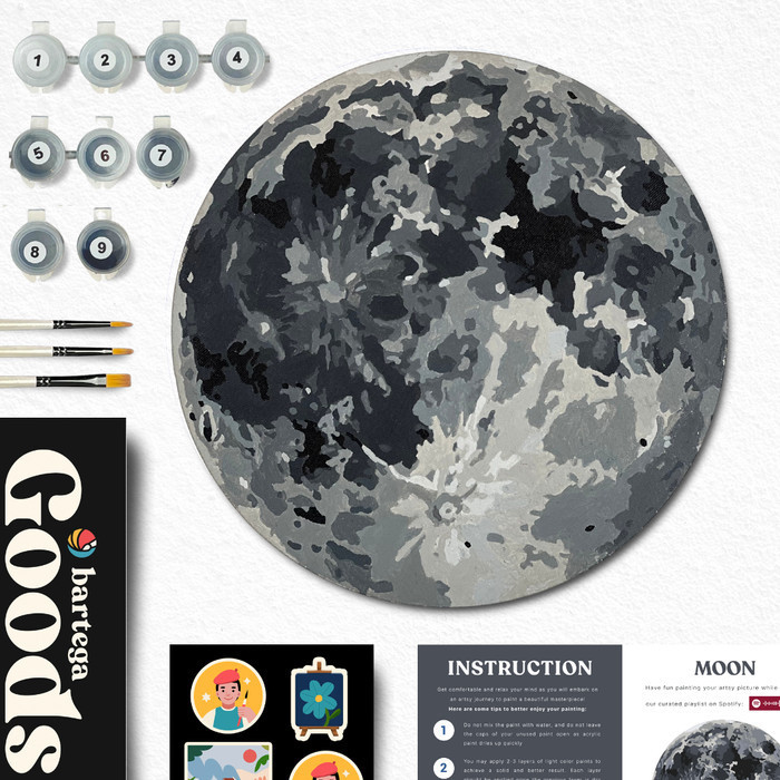 

Paint By Number - Bulan Round Canvas