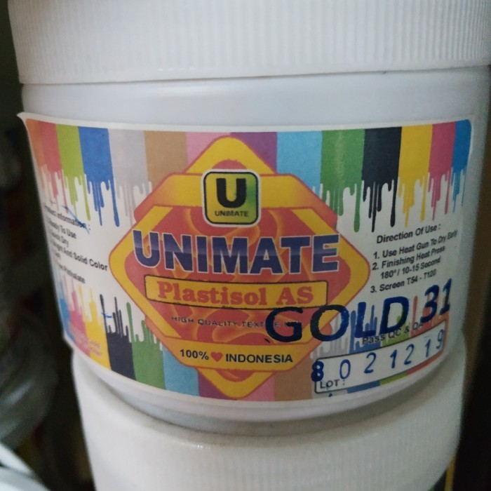 

Tinta Pasta Plastisol Unimate Gold 12Kg