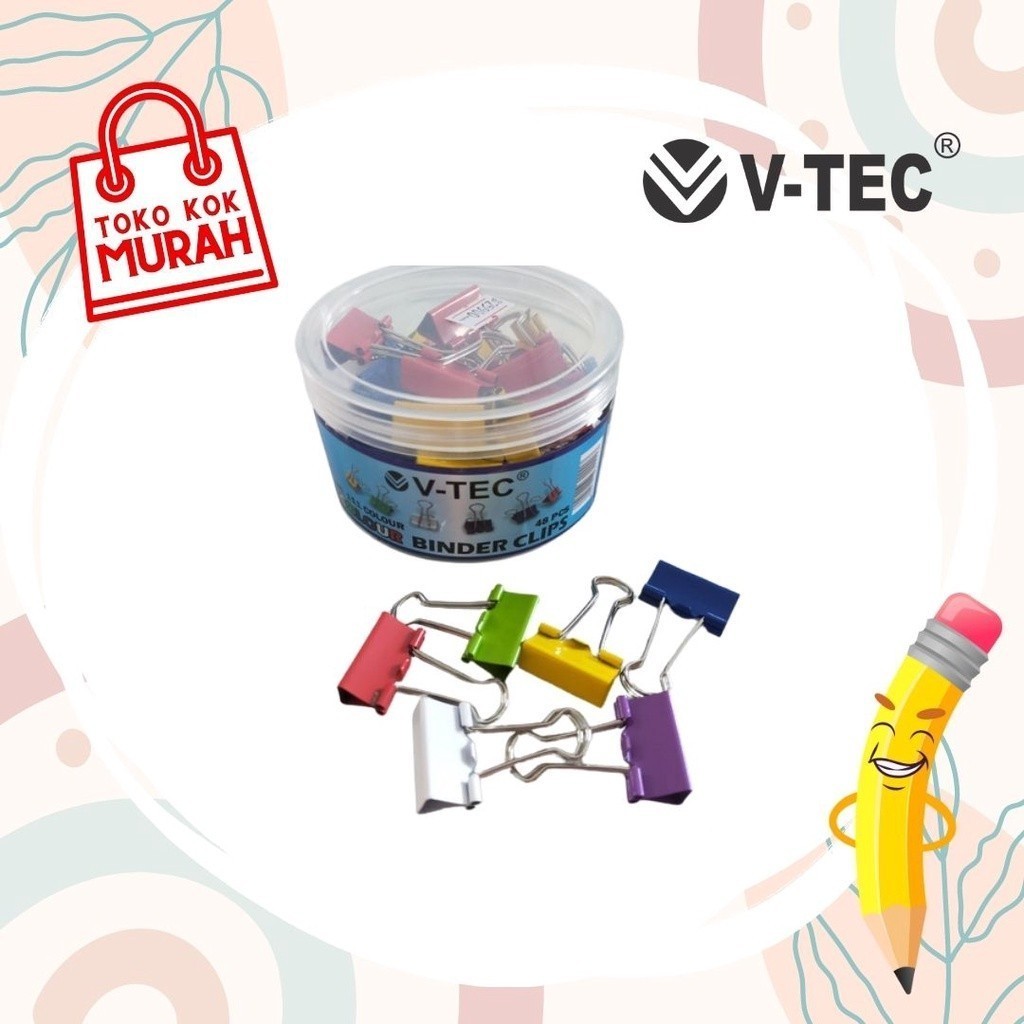 

V-TEC BINDER CLIP WARNA / TUBE