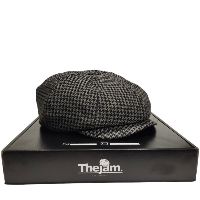 Topi Newsboy Cap Wool Houndstooth The Original Thejam. #Localpride