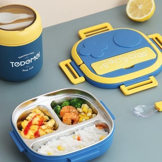 Lunch Box Tedemei Stainless - Kotak Makan Anak Tahan Panas