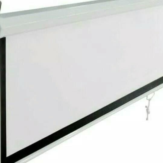 Screen /Layar Proyektor Gantung 84" (213Cm X 213Cm)