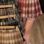 Riyu Skirt 5125 / Rok Ni Motif Kotak Square Pattern Two Tone Bahan Tebal A Line Jk Skirt Lipat Aesth