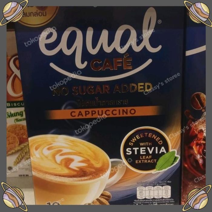 

[CLS] EQUAL CAFE CAPPUCINO NO SUGAR ADDED/INSTANT COFFE MIX ISI 10