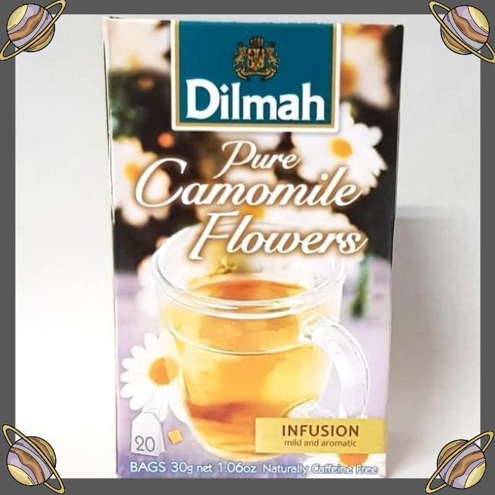 [CLS] DILMAH TEA PURE CAMOMILE FLOWERS 20 BAGS/TEH KANTUNG