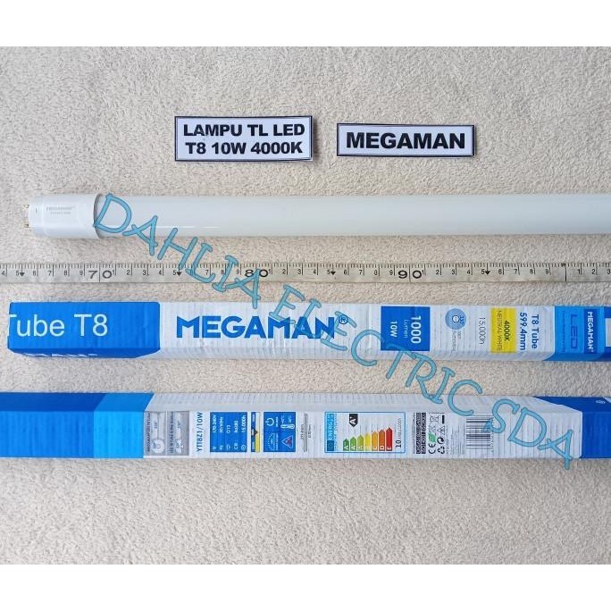 Termantab] LAMPU TL LED T8 10W 60CM 4000K MEGAMAN