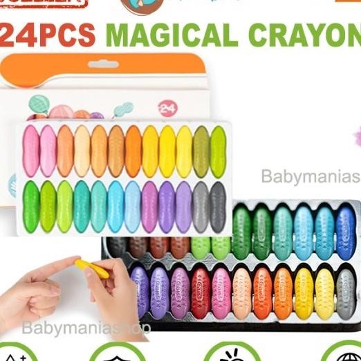 

Magical Crayon 24 Pcs Crayons Set Bayi Anak Peanut Yplus Uk Mudah Diha