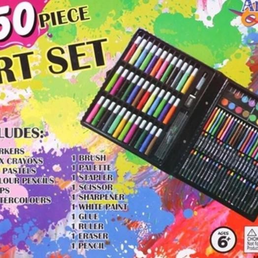 

Crayon Art Set 150 Pcs / Crayon Art Set / Peralatan Gambar Lukis / Sil Warna 1 Set