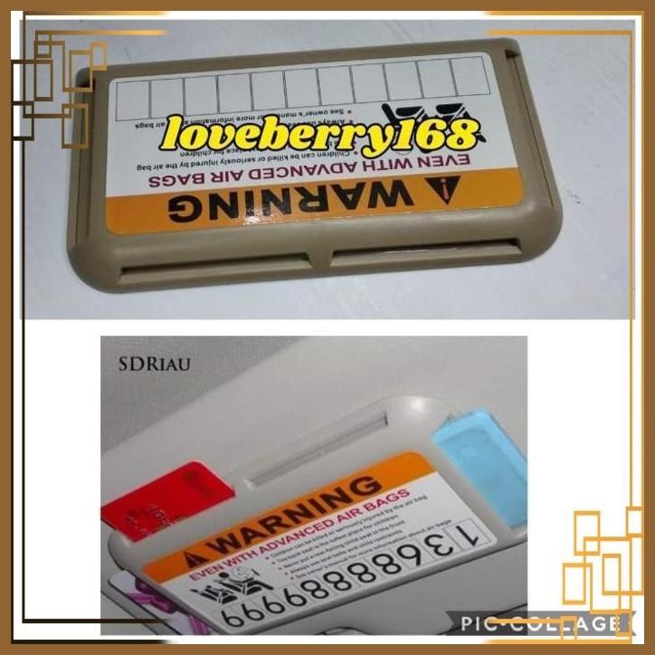 

[LBR] TEMPAT KARTU CARD HOLDER DI SUN VISOR UTK KARTU TOL KARTU PARKIR WARNA