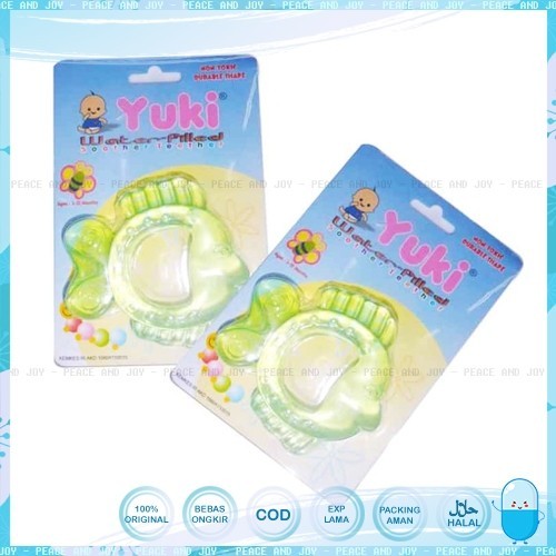 MAINAN GIGITAN BAYI WATERPILLED SOOTHER TEETHER MERK YUKI BPA FREE NON TOXIC DIJAMIN ORIGINAL