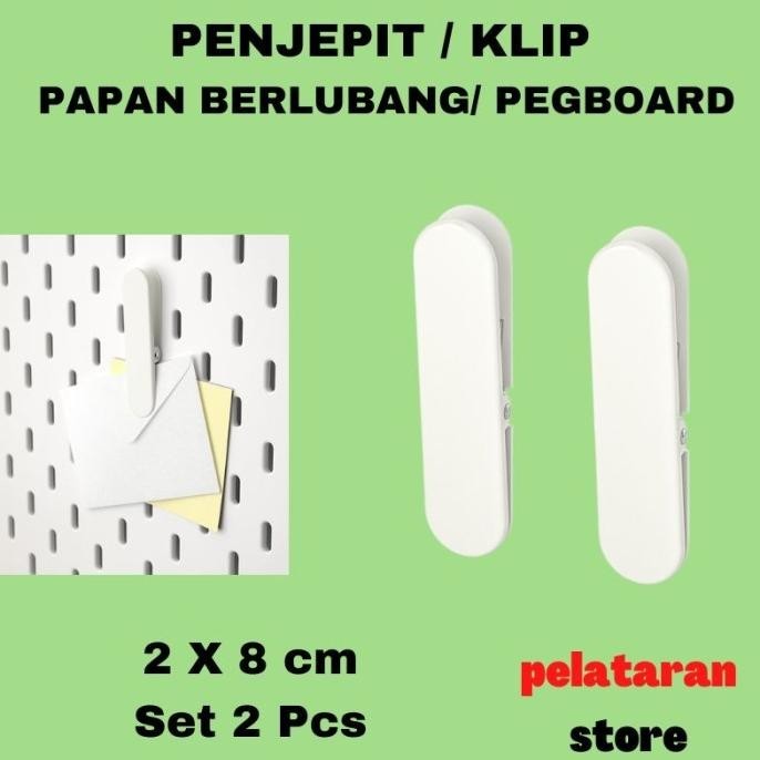 

Penjepit Klip Kertas Aksesoris Untuk Papan Berlubang Pegboard 2 Pcs