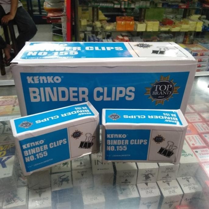 

Binder Clips Kenko no 155 / penjepit kertas isi 12