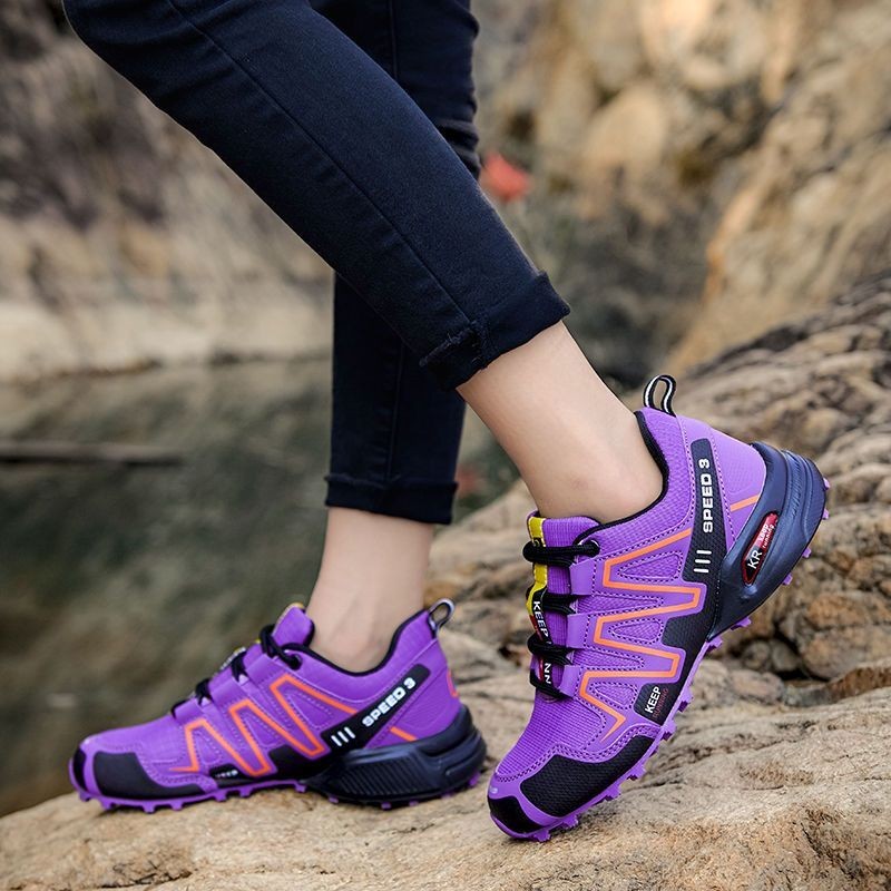 Sepatu Mendaki Wanita, Sepatu Luar Ruangan, Mendaki, Anti-selip, Sepatu Lari Off-Road, SEPATU Perjal
