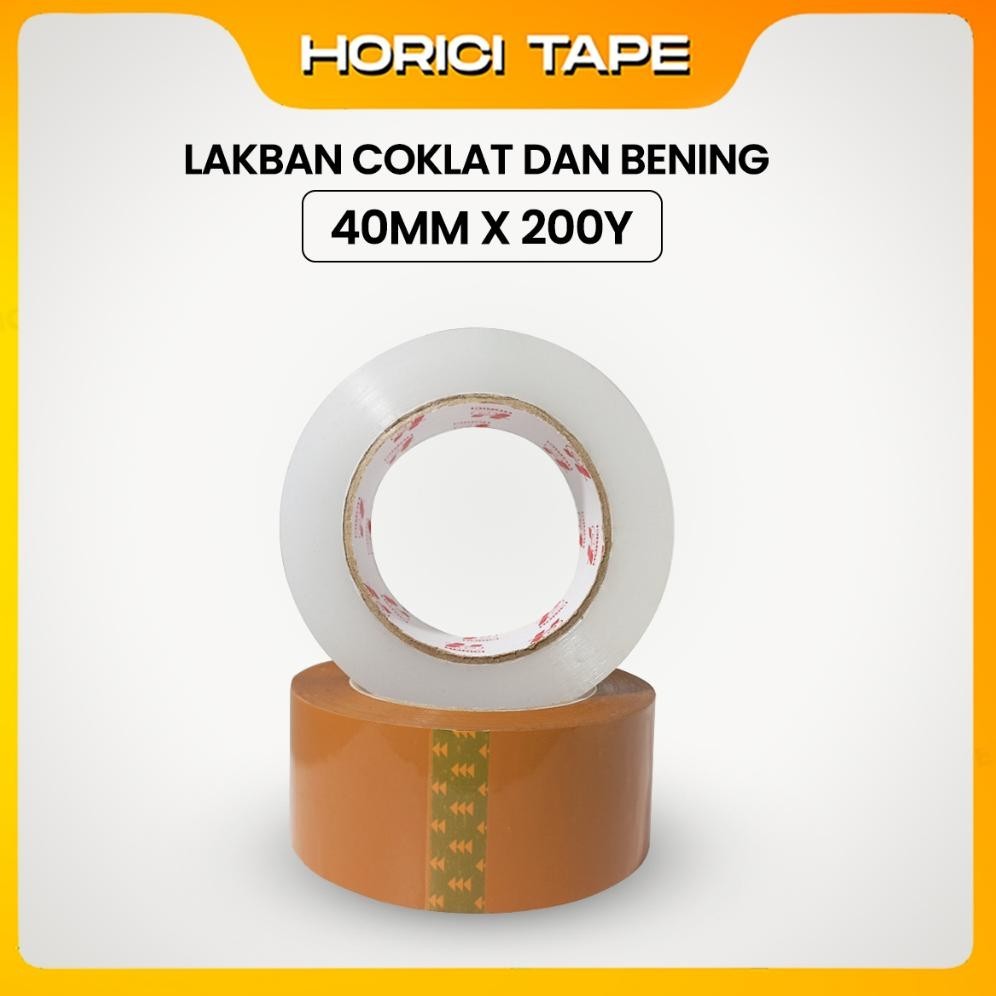 

Hj-45 Horici 1 Slop 7 Pcs 40Mm*200Y Tape Murah Super Clear Lakban Bening Dan Coklat Diskon Toko