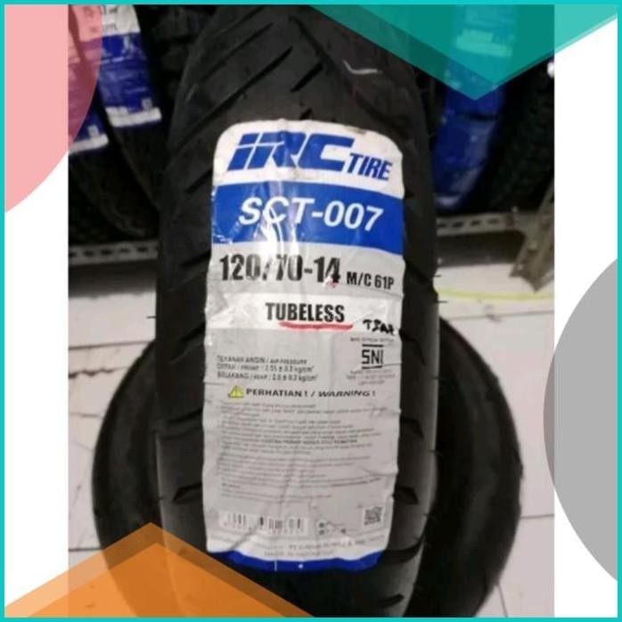 BAN LUAR IRC TUBELESS 120 70 14 SCT 007 BAN LUAR BELAKANG PCX ORI IRC