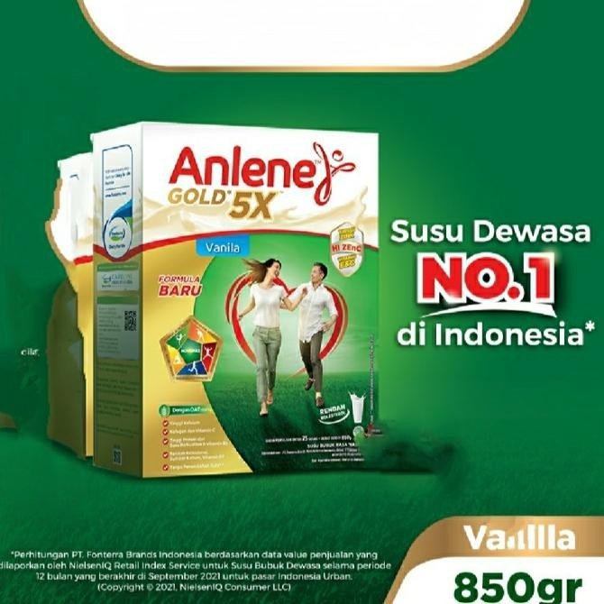

Anlene Gold 5X Susu Bubuk Vanilla 885g-Tulang, Sendi & Otot