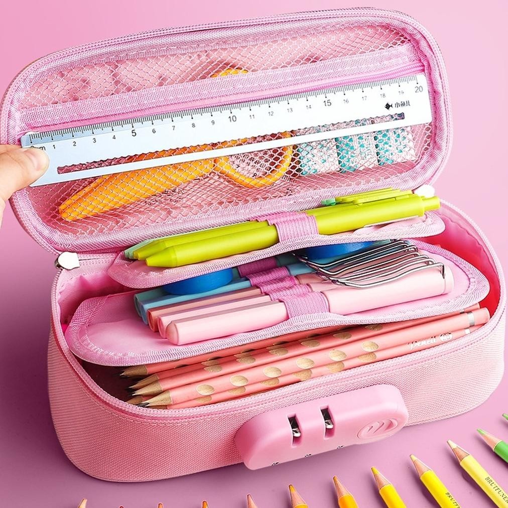 

Premium 3D Large-Capacity Pencil Bag Kawaii Pencil Case Unicorn Eva Waterproof Pencil Case With Lock Gift For Boys Girls School Stationery Supplies Promo!