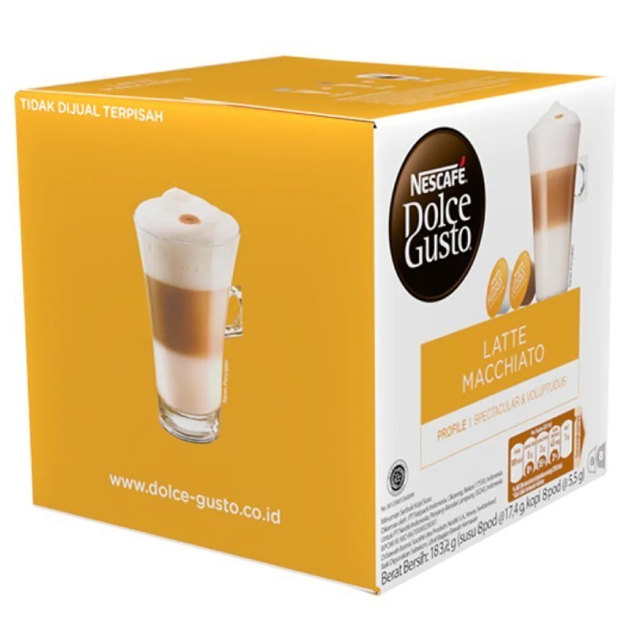 

Nescafe Dolce Gusto Latte Macchiato 16 Capsule Coffee Kapsul Kopi