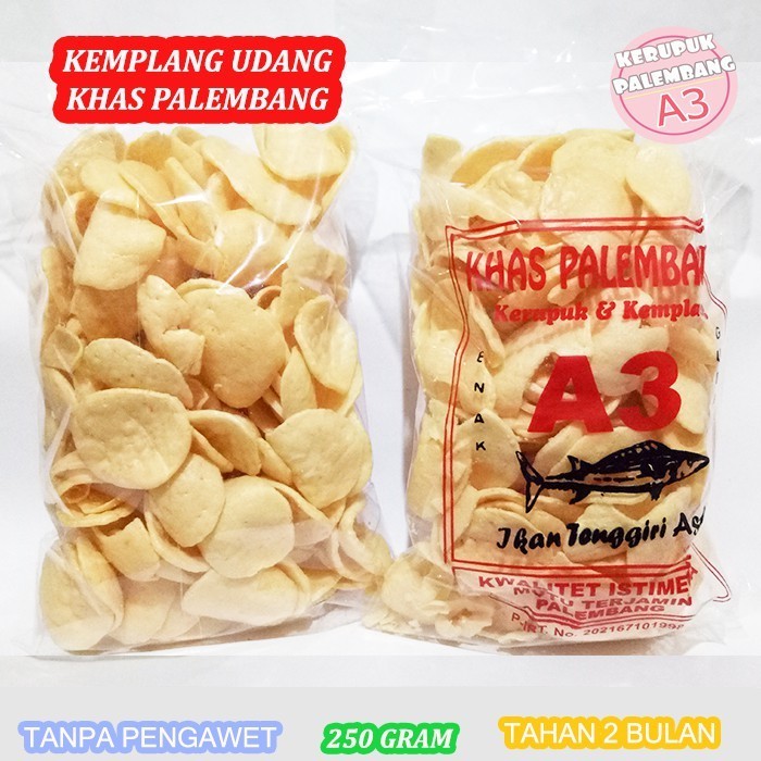 

KERUPUK UDANG KEMPLANG UDANG ASLI PALEMBANG 250GR ASLI PALEMBANG