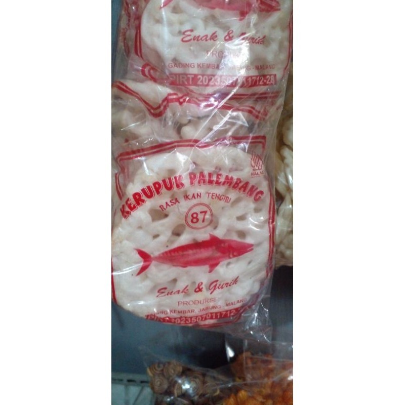 

KRUPUK IKAN TENGIRI 1 BUNGKUS ASLI PALEMBANG