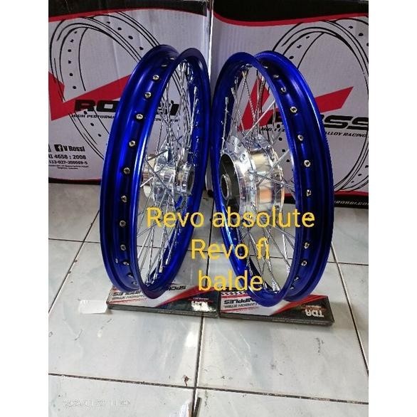 DFR velg pelek motor Honda Revo absolute Revo fi balde 110 sepasang merek Rossi original ring 17 x14