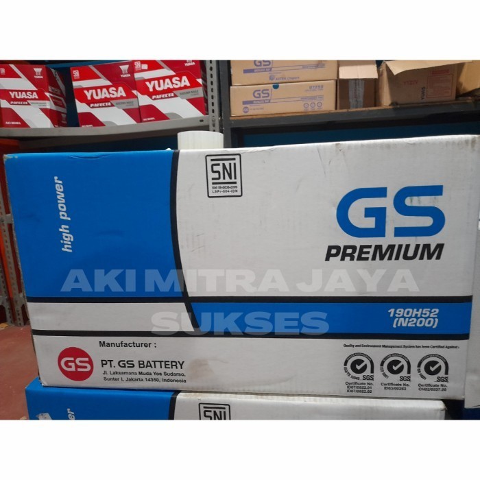 190H52 N200 - 12V 200Ah - Gs Astra Premium - Aki Accu Basah