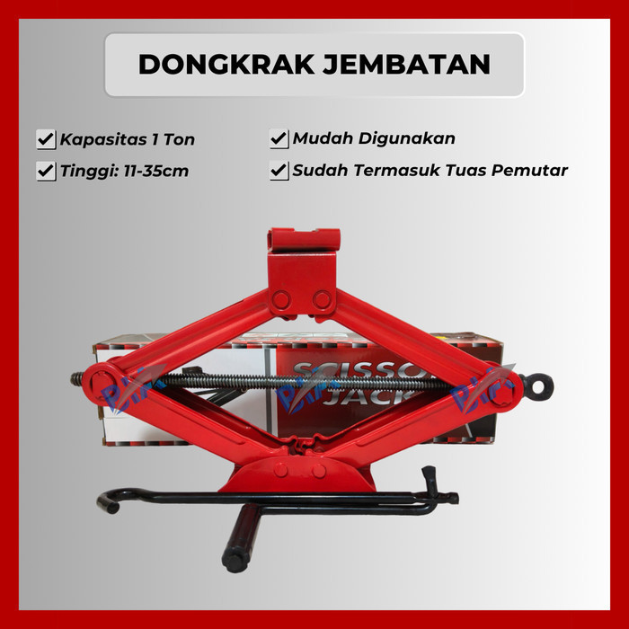 Dongkrak Jembatan / Scissor Jack Untuk Mobil Kecil Dan Sedang