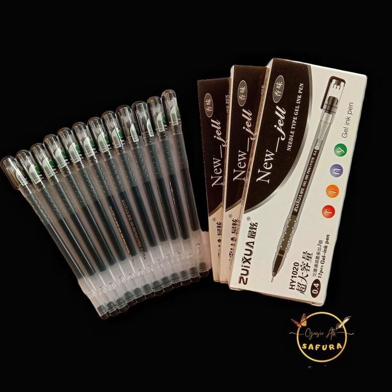 

wes-24 pulpen gel zuixua hitam 12 pcs termurah harga grosir Murah