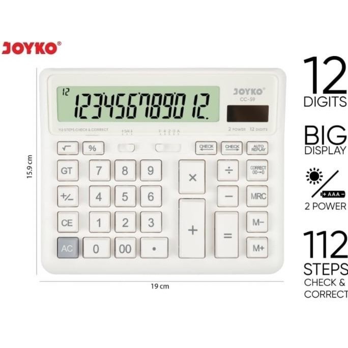 

KALKULATOR CHECK & CORRECT JOYKO CC-59 - Calculator Desktop CC59 Jumbo