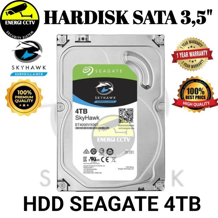 HDD 4TB HARDISK 4TB HARDISK CCTV 4TB HDD INTERNAL 4TB 3.5"