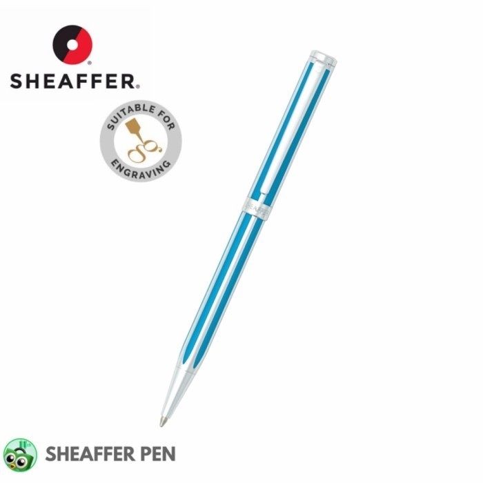 

Sheaffer Intensity Cornflower Striped Featuring Chrome Ballpoint Pen
