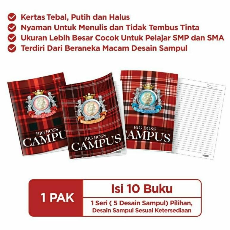 

An85 ( 10 pcs ) BUKU TULIS campuss bigboss ,sinar dunia / sidu 38 lembar , 58 lembar | buku tuli murah ,buku tulis vision Termurah