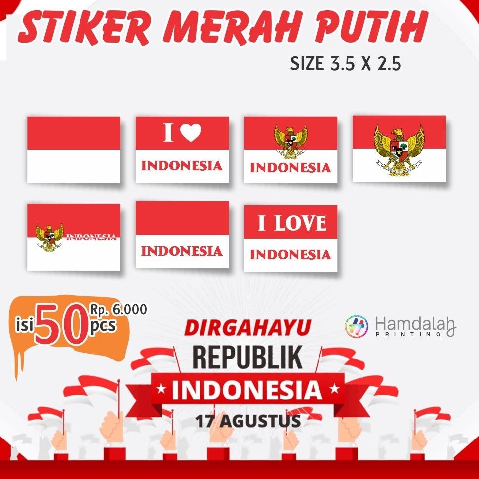

TERMURAH stiker bendera merah putih di pipi ( isi 50 pcs ) SALE