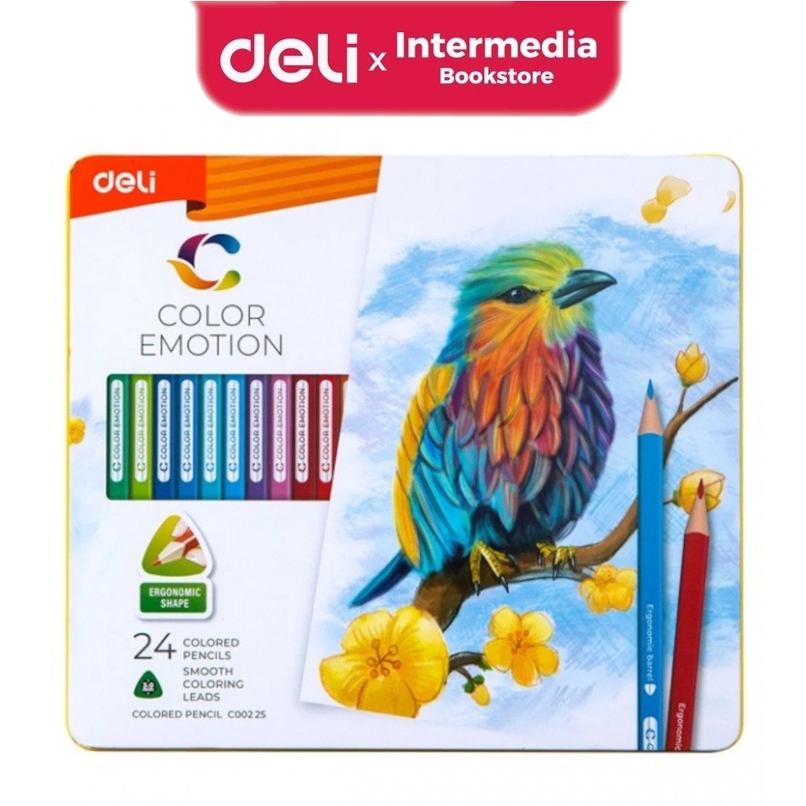 

Deli Pensil Warna Halus EC00225 24 Warna Bentuk Segitiga Ergonomis