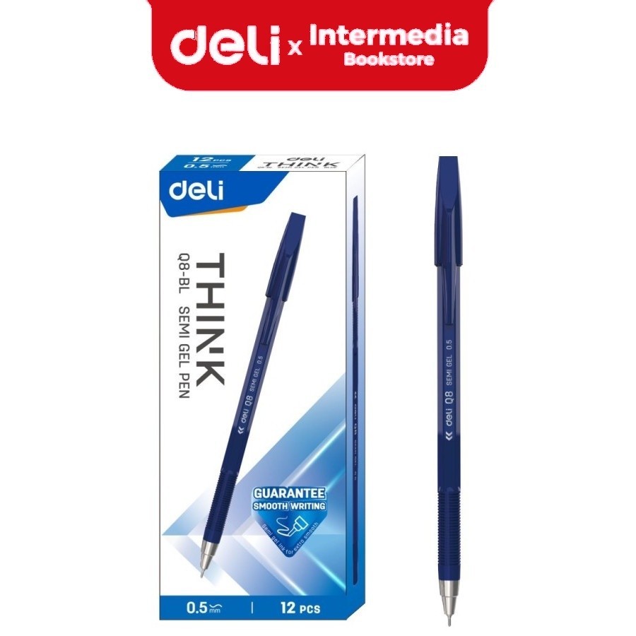 

Deli Ballpoint Pen EQ8-BL / Pulpen Bolpoin 0.5mm Penulisan Halus