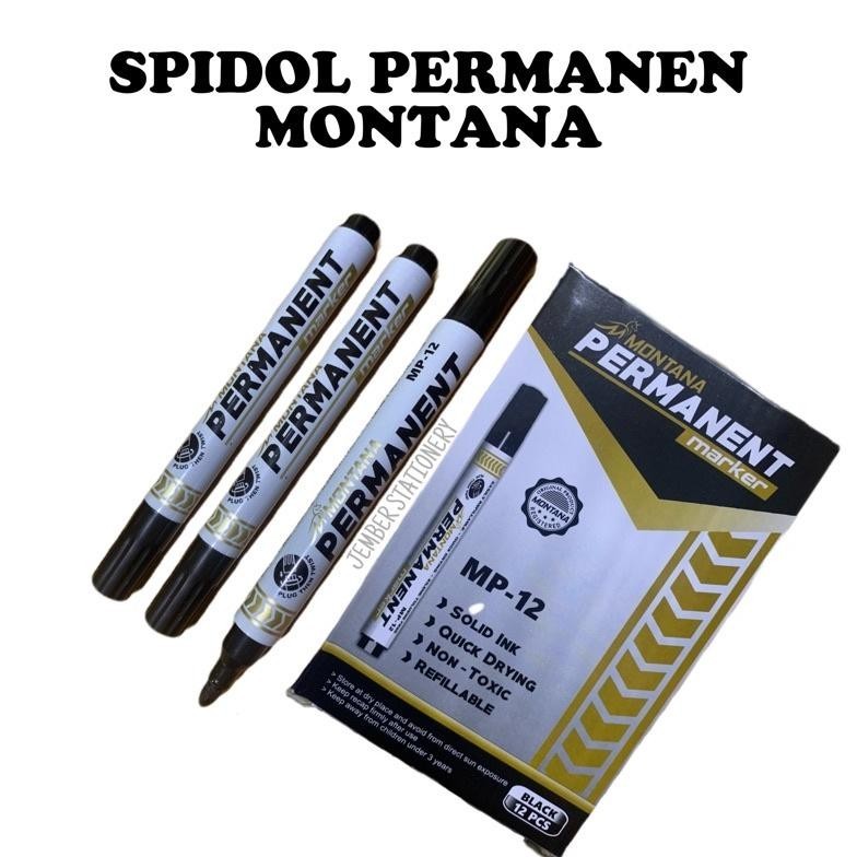

dh-68 (12 pcs) Spidol Permanen Montana | Spidol Besar Berkualitas
