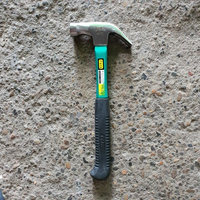 Palu Kambing Hijau 16OZ gagang Fiber FATA / pukul kambing besi Hijau